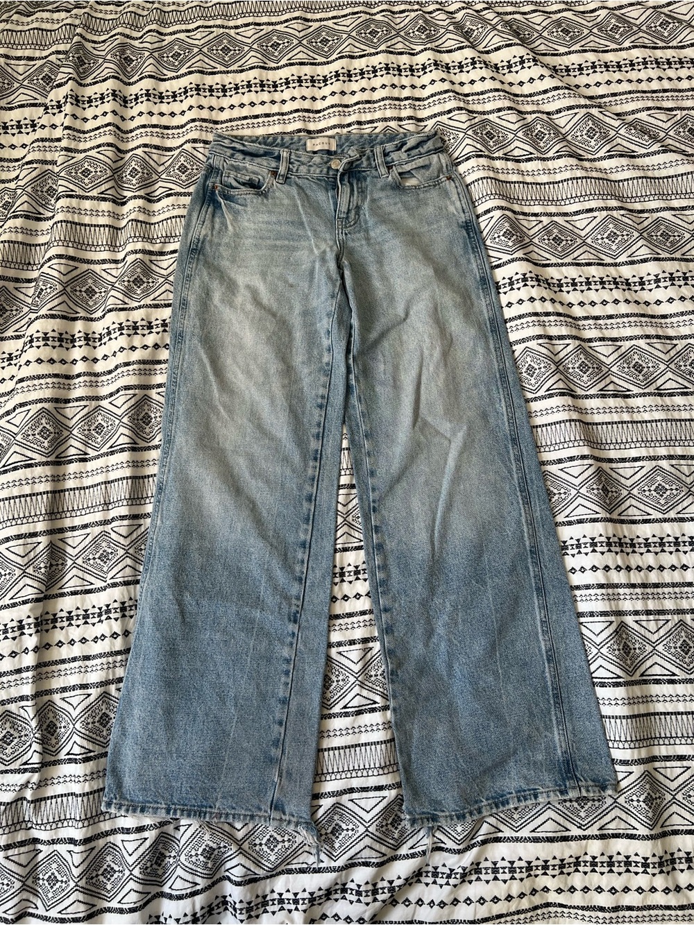 PacSun Light Blue Wide-Leg Low-Rise Jeans